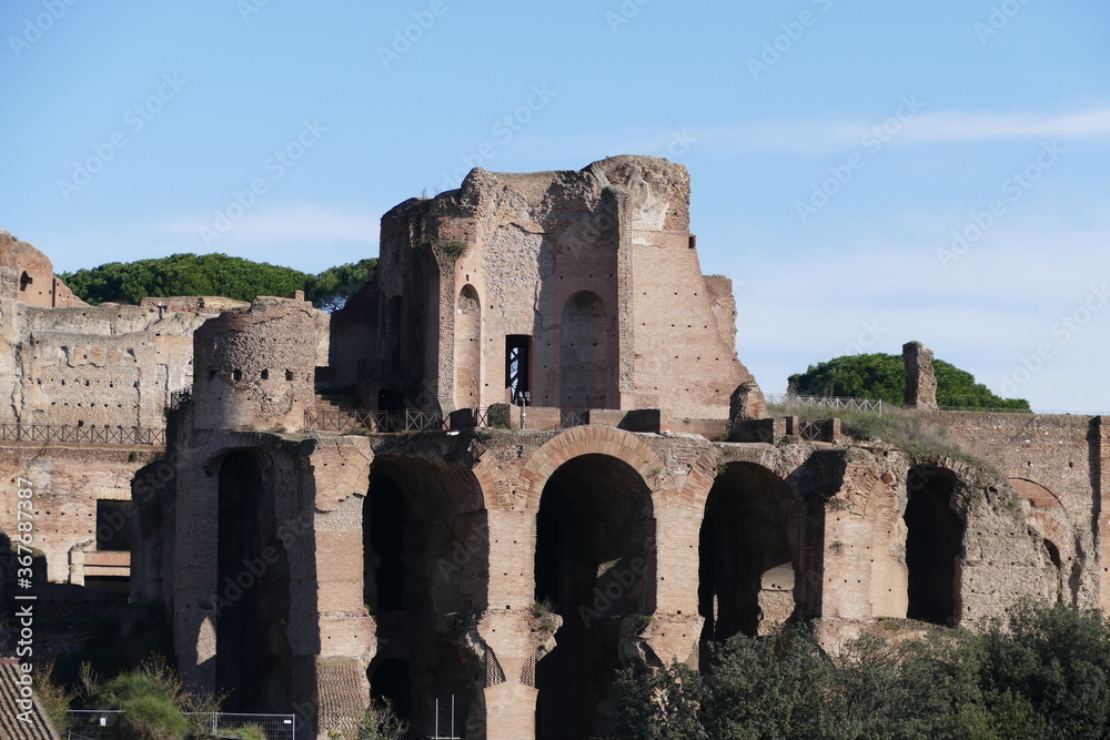 Römische Ruinen am Zirkus Maminus in Rom Italien