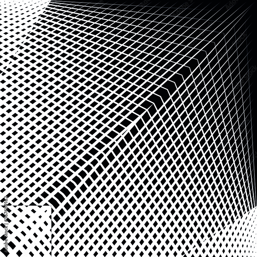 Abstract black and white background, geometric dynamic halftone lines pattern, vector modern design texture. Abstract black and white background, geometric dynamic halftone lines pattern, vector modern design texture.