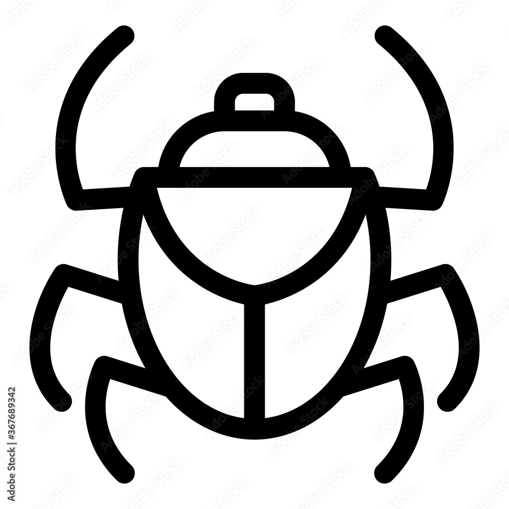 Forest scarab beetle icon. Outline forest scarab beetle vector icon for web design isolated on white background