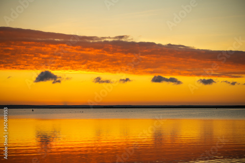 sunrise at lake Müritz