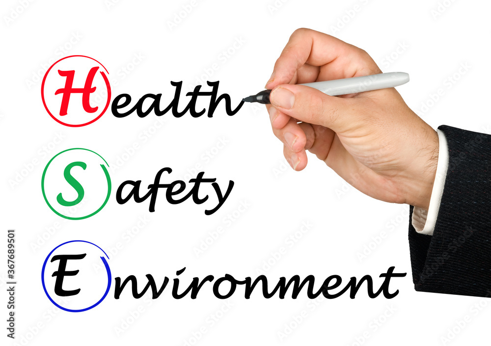 Man Presenting Health Safety Environment Man Presenting Health Safety Environment