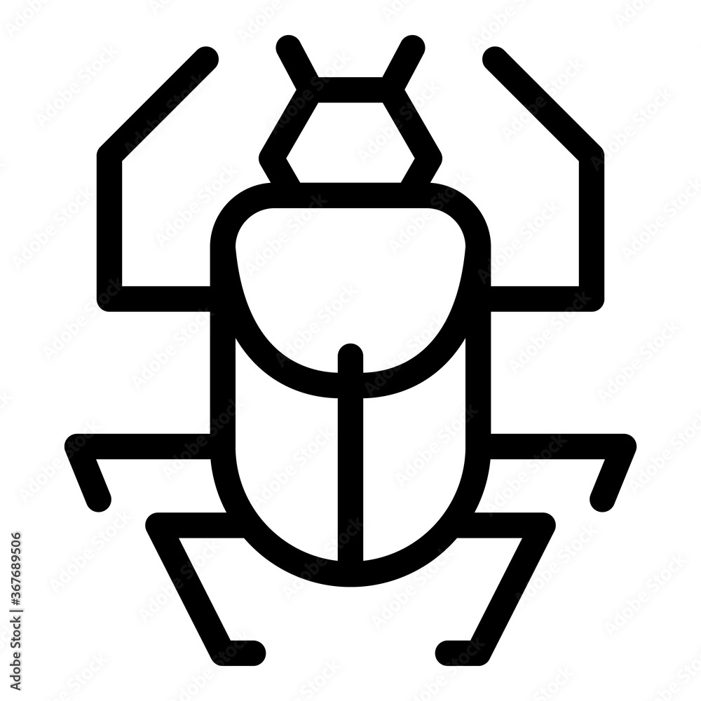 Tribal scarab beetle icon. Outline tribal scarab beetle vector icon for web design isolated on white background Tribal scarab beetle icon. Outline tribal scarab beetle vector icon for web design isolated on white background