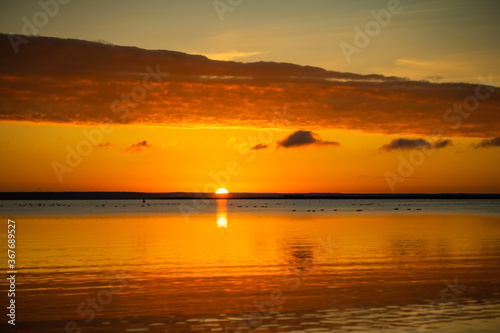 sunrise at lake Müritz