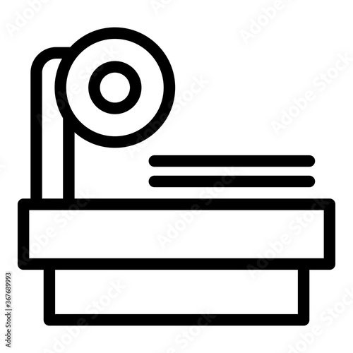 Textile roll equipment icon. Outline textile roll equipment vector icon for web design isolated on white background