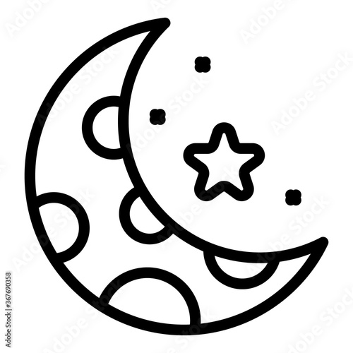 Night time digestion icon. Outline night time digestion vector icon for web design isolated on white background