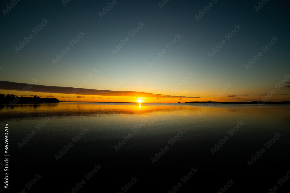 sunrise at lake Müritz
