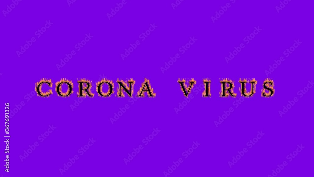 corona virus fire text effect violet background. animated text effect with high visual impact. letter and text effect. Alpha Matte. corona virus fire text effect violet background. animated text effect with high visual impact. letter and text effect. Alpha Matte.