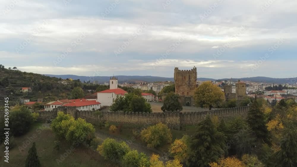 Aerial view of beautiful castle in Portugal. Drone Video Aerial view of beautiful castle in Portugal. Drone Video