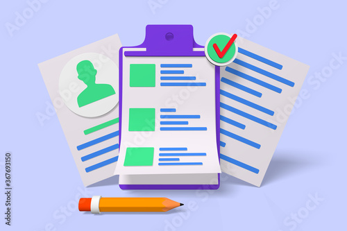 Form and profile 3d render