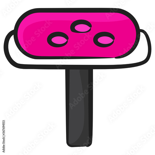 
Flat icon of massage roller, facial accessory 
