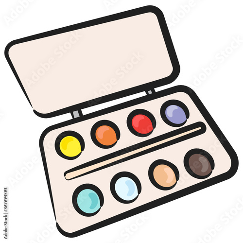 
Paint palette, watercolor paint icon 
