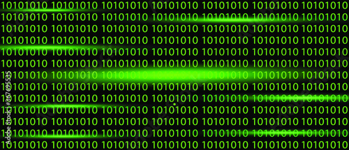 green binary code simple background