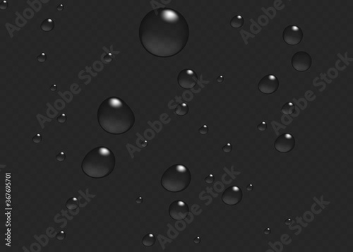 Water drops. Aqua fresh liquid transparent splashes clean realistic drops of water vector template. Droplet transparent, aqua bubble clean, liquid fresh illustration