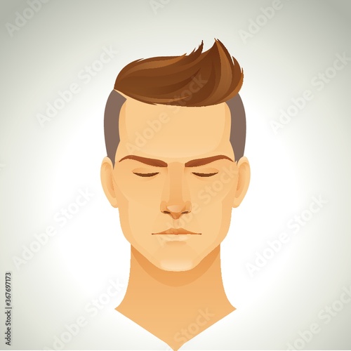 man with trendy hairstyle