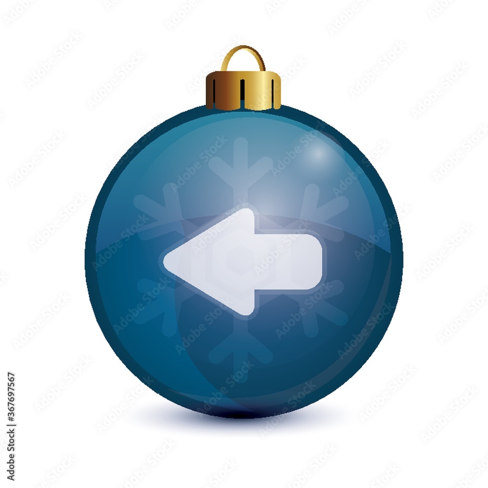 Obraz premium arrow left button