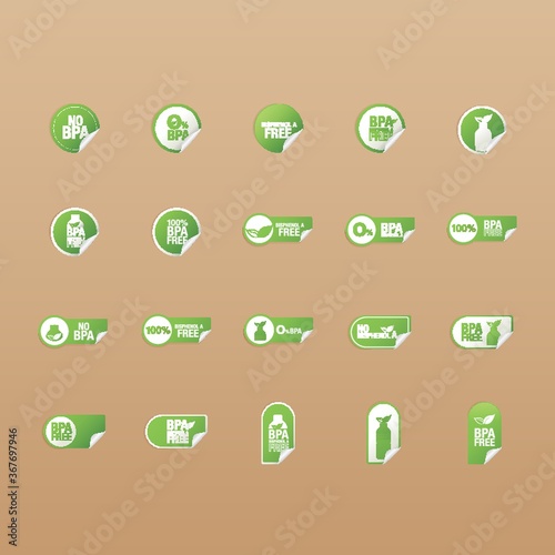 set of label icons