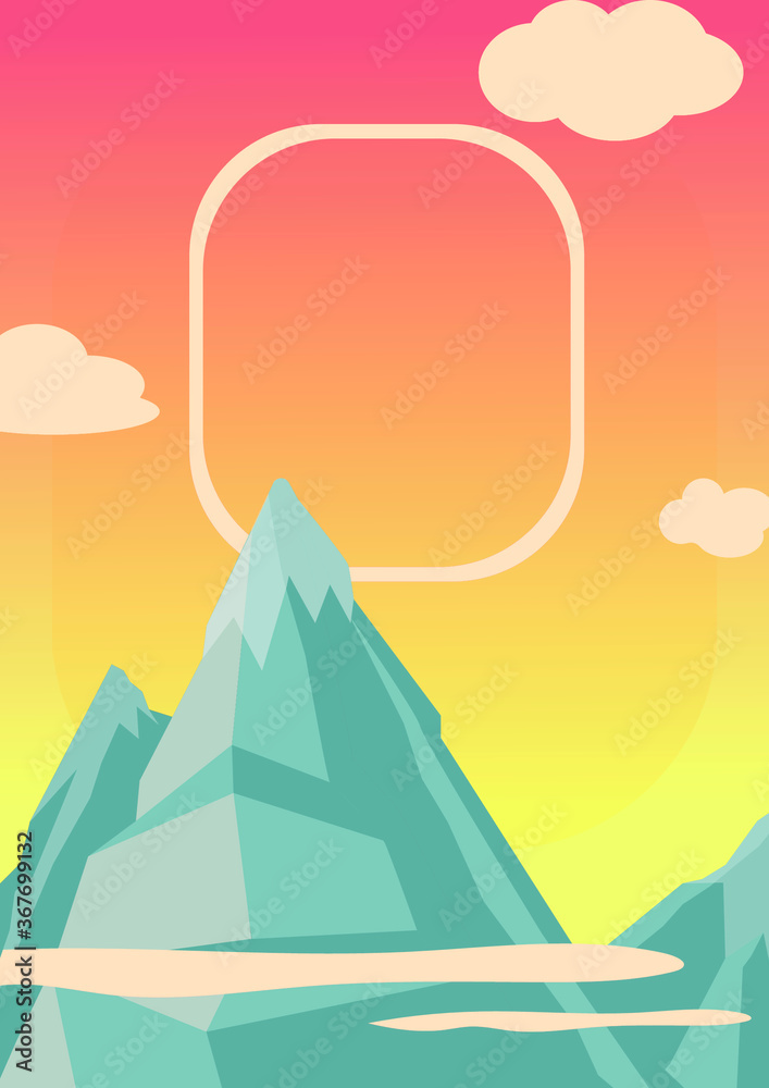 vector illustration of mountains  for background