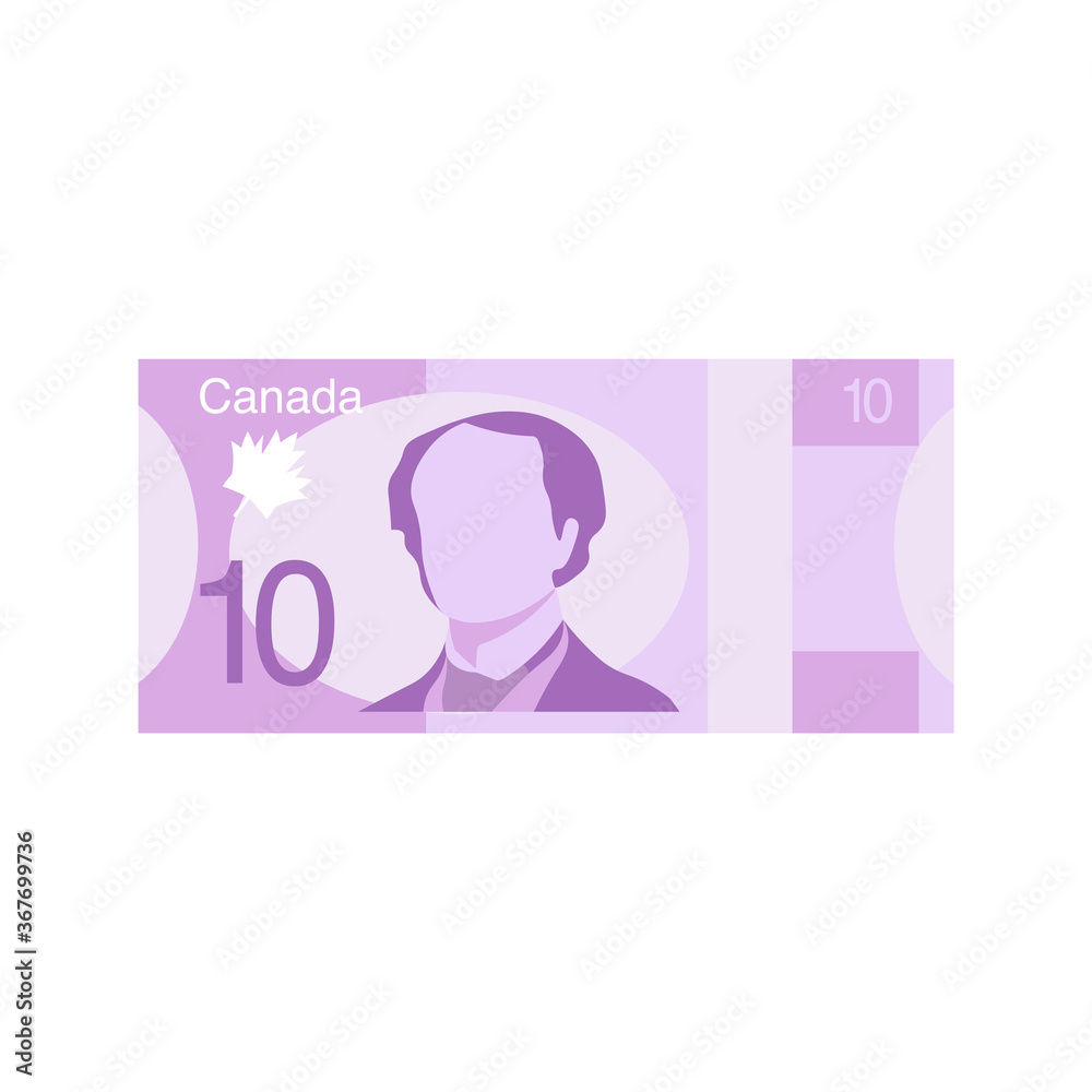 Canadian dollar banknote illustration. Canadian dollar banknote illustration.