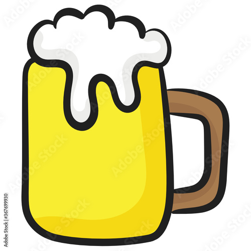 
Icon of beer mug, party celebration concept vector.
