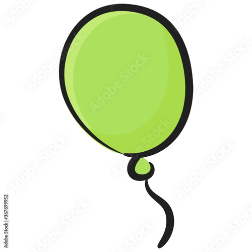 
Icon of birthday balloon, party celebration editable vector 
