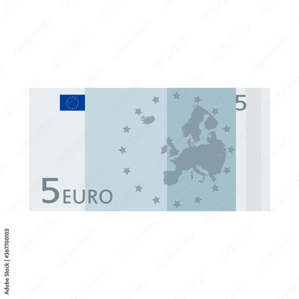 Flat euro for paper money. Business concept. Vector illustration. Flat euro for paper money. Business concept. Vector illustration.