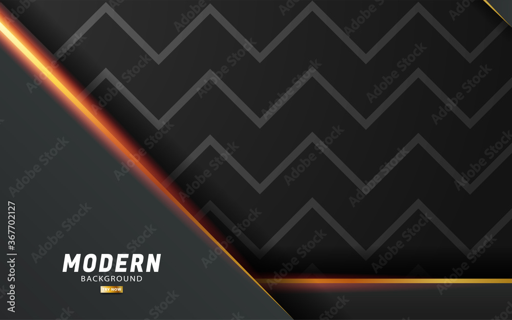 luxury modern abstract dark grey vector background with gold line.Overlap layers with paper effect.Realistic light effect on textured wavy line background.vector illustration. luxury modern abstract dark grey vector background with gold line.Overlap layers with paper effect.Realistic light effect on textured wavy line background.vector illustration.