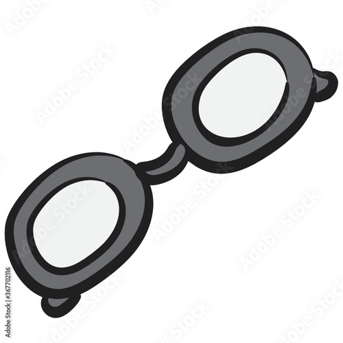 
Protective eyewear fashion accessory, doodle design of glasses icon
