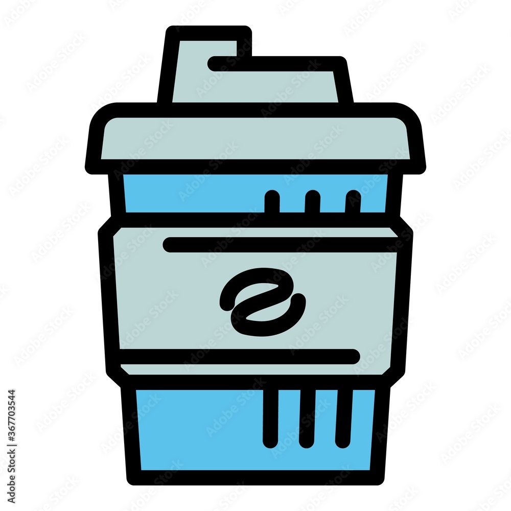 Ski resort coffee cup icon. Outline ski resort coffee cup vector icon for web design isolated on white background Ski resort coffee cup icon. Outline ski resort coffee cup vector icon for web design isolated on white background
