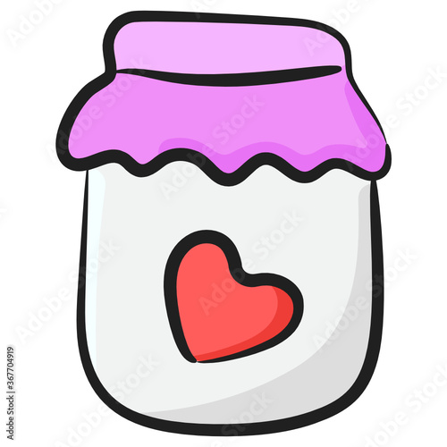 
A design of jar in modern flat style 
