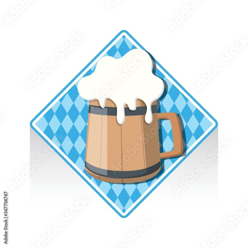 wooden beer mug