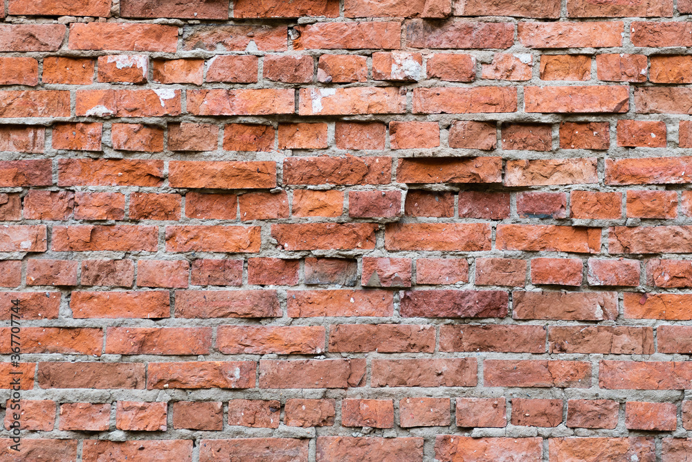 Obraz premium old red brick wall background