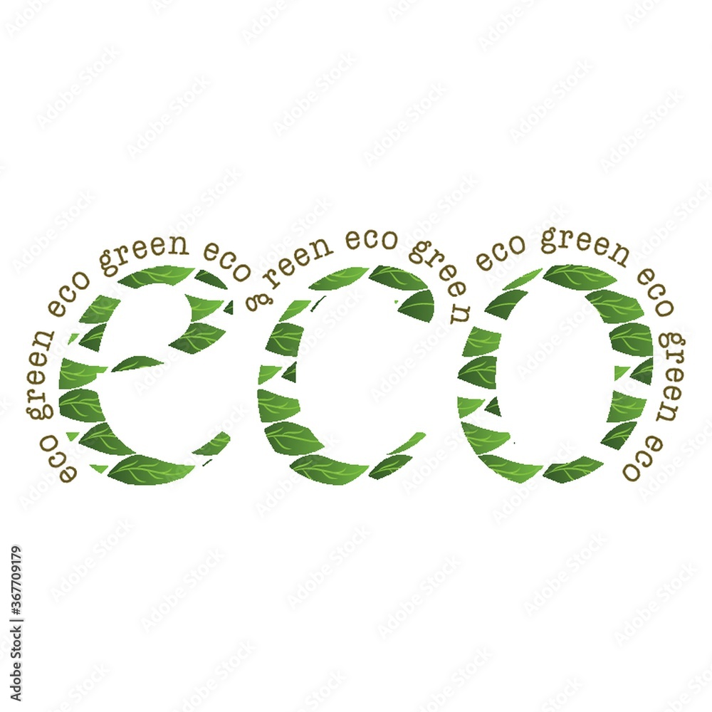 eco green concept text