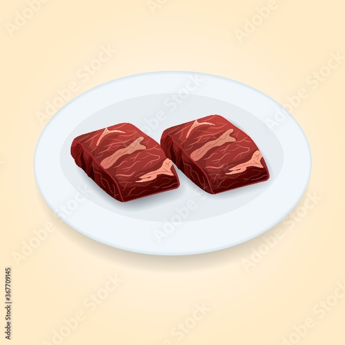 raw beef steak