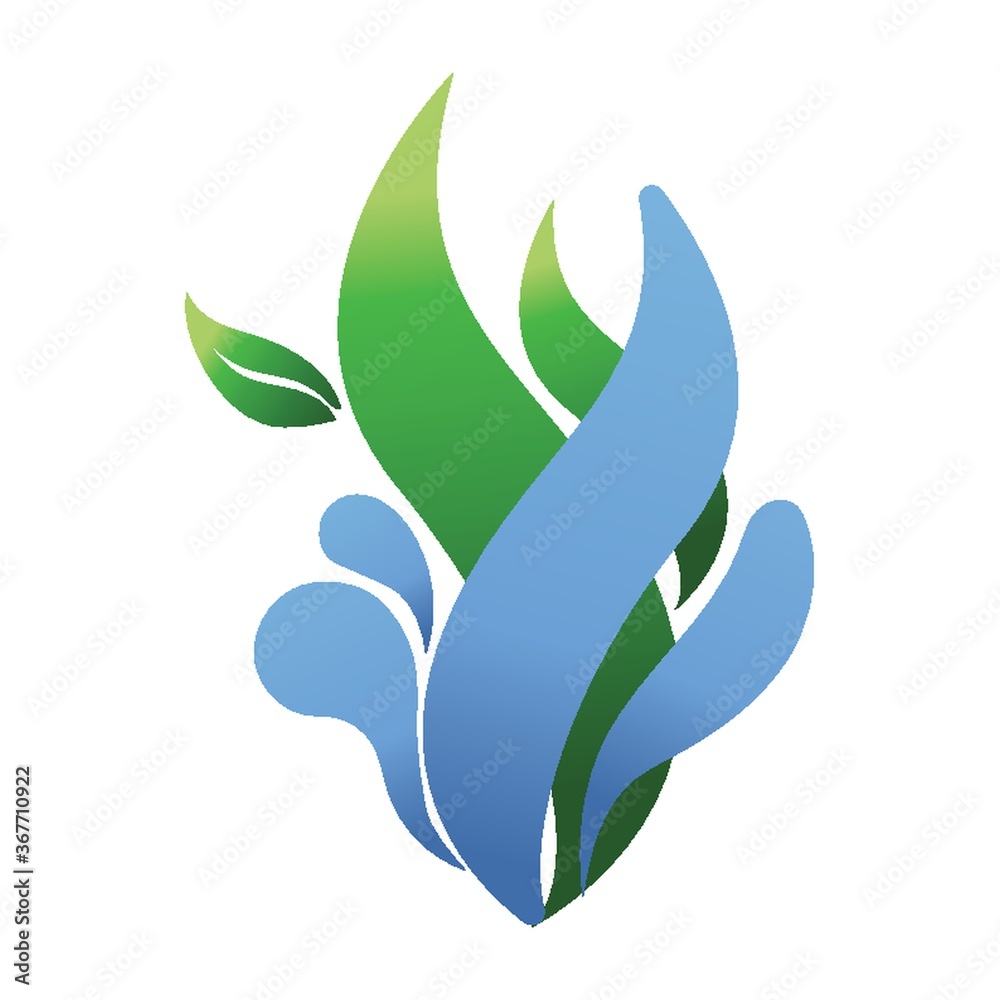abstract icon design with leaf abstract icon design with leaf