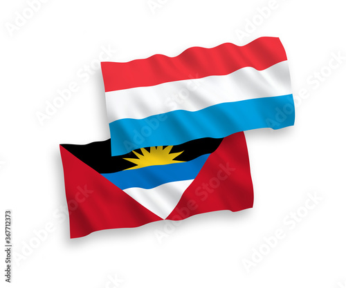 Free Download Flags of Antigua and Barbuda and Luxembourg on a white background - GFXLoad