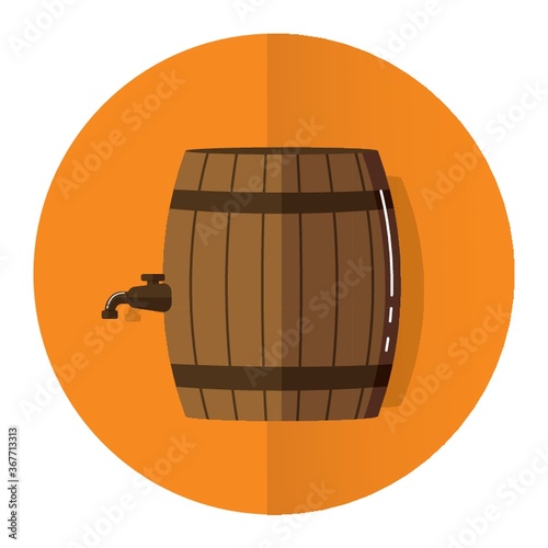 beer barrel with a tap