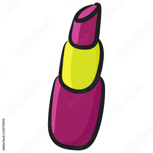 
Ladies lipstick vector in flat design 
