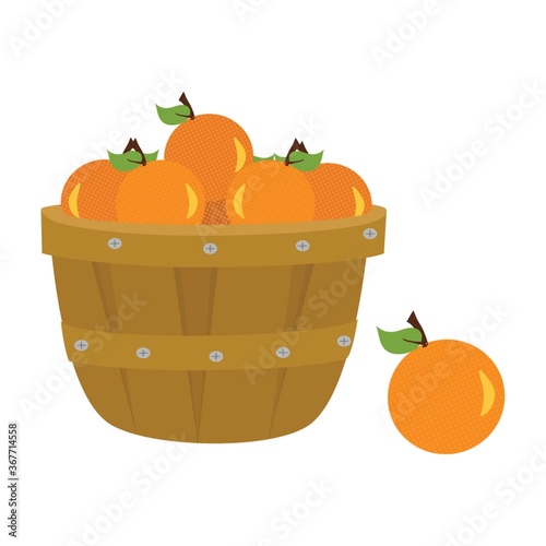 oranges in basket