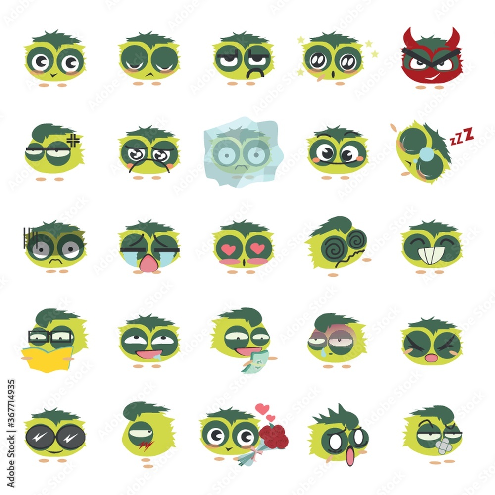 set of emoticons set of emoticons
