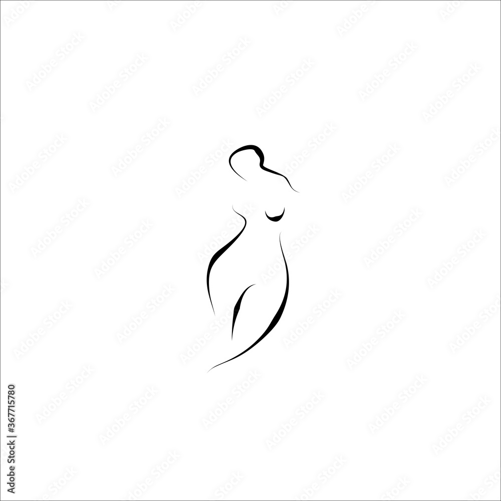 vector logo of a woman body shape icon vector logo of a woman body shape icon