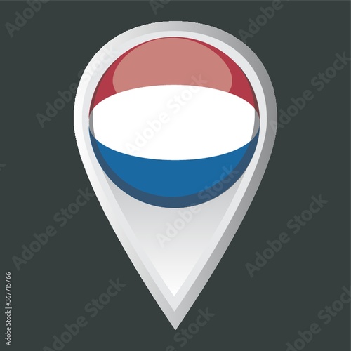 Free Download map pointer with netherlands flag - GFXLoad