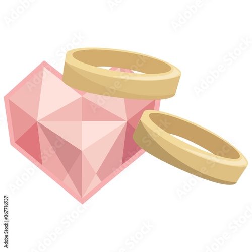 heart with rings