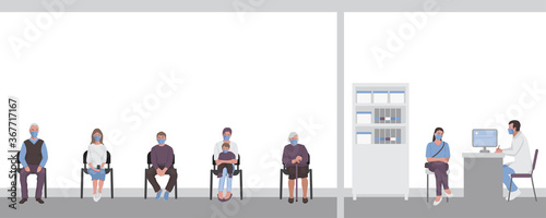 A woman at a doctor appointment in a doctor office