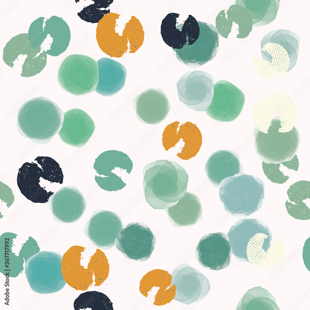 Watercolor abstract seamless pattern with hand painted round shapes, stains, circles, blobs. Illustration for artistic design Watercolor abstract seamless pattern with hand painted round shapes, stains, circles, blobs. Illustration for artistic design