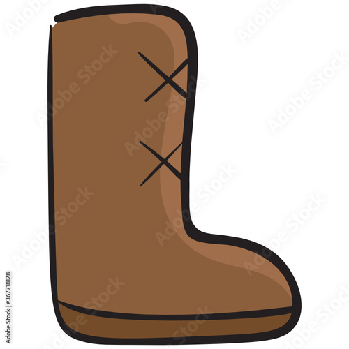 
Trendy design of winter shoe icon, footwear accessory 

