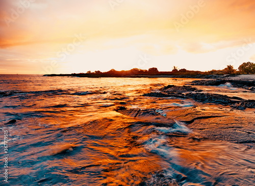 sunset on the beach