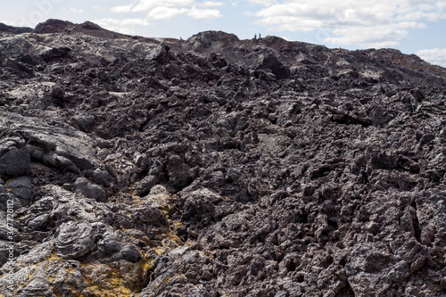 Fields of recent lava at Leirhnjukur volcano, Iceland