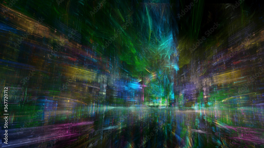 Cyber city abstract design, modern futuristic concept