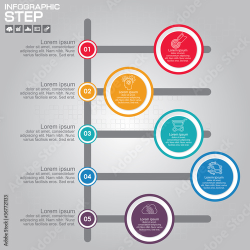 Timeline infographics design template with options, process diagram, vector eps10 illustration