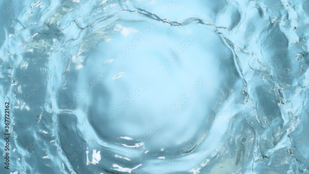 Super Slow Motion Abstract Shot of Rippling Blue Water Background at 1000fps.